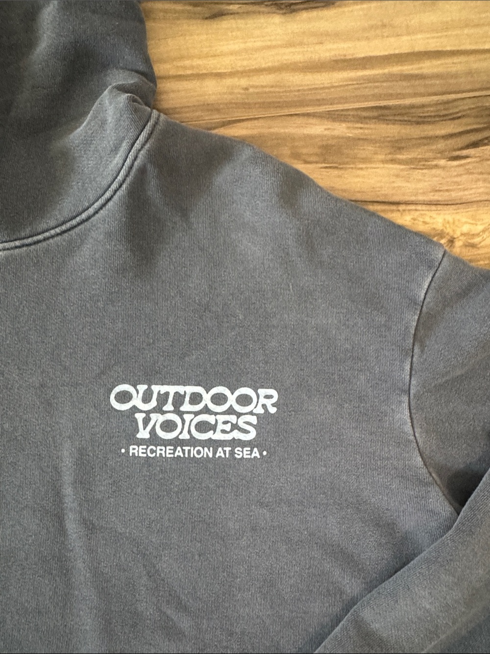 Outdoor Voices Slate Gray/Blue Pullover Hoodie - Picture 3 of 5